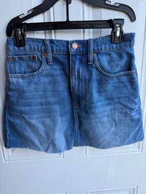 Classic Madewell Blue Denim Festival Mini Skirt